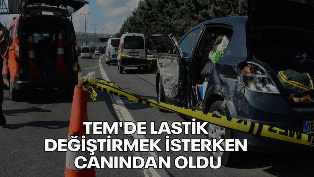TEM'de lastik değiştirmek isterken canından oldu